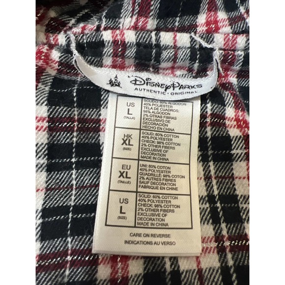 Disneyland Resort Reversible Black / Plaid Hooded Jacket Vintage Women’s Large - Picture 4 of 9